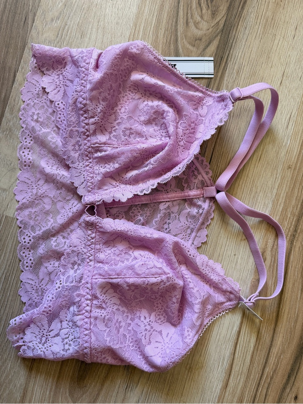 PINK Victoria's Secret Lavender Pink Lace Bralette